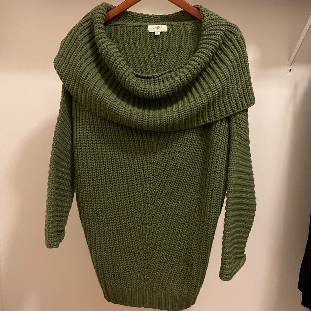 Oversized Green Knit Sweater